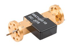 WR-10 Waveguide Fixed Attenuator, 10 dB, from 75 GHz to 110 GHz, UG-387/U-Mod Round Cover Flange, 1W Power - Cost-Effective Alternative