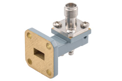 WR-28 UG-599/U Square Cover Flange to 2.92mm Female Waveguide to Coax Adapter Operating from 26.5 GHz to 40 GHz - Cost-Effective Alternative