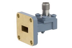 WR-34 UG-1530/U Square Cover Flange to 2.92mm Female Waveguide to Coax Adapter Operating from 22 GHz to 33 GHz - Cost-Effective Alternative