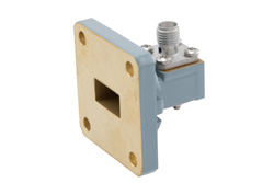 WR-51 Square Cover Flange to SMA Female Waveguide to Coax Adapter Operating from 15 GHz to 22 GHz - Cost-Effective Alternative