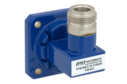 WR-75 Square Cover Flange to N Female Waveguide to Coax Adapter Operating from 10 GHz to 15 GHz - Cost-Effective Alternative