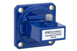 WR-90 UG-39/U Square Cover Flange to SMA Female Waveguide to Coax Adapter Operating from 8.2 GHz to 12.4 GHz - Cost-Effective Alternative