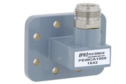 WR-90 CPR-90G Grooved Flange to N Female Waveguide to Coax Adapter Operating from 8.2 GHz to 12.4 GHz - Cost-Effective Alternative