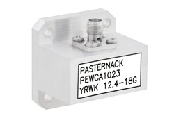 WR-62 UG-1665/U Square Cover Flange to SMA Female Waveguide to Coax Adapter Operating from 12.4 GHz to 18 GHz - Cost-Effective Alternative