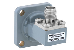 WR-42 UG-597/U Square Cover Flange to SMA Female Waveguide to Coax Adapter Operating from 18 GHz to 26.5 GHz - Cost-Effective Alternative