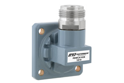 WR-62 UG-1665/U Square Cover Flange to N Female Waveguide to Coax Adapter Operating from 12.4 GHz to 18 GHz - Cost-Effective Alternative