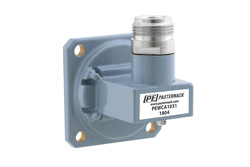 WR-90 UG-135/U Square Cover Flange to Type N Female Waveguide to Coax Adapter, 8.2 GHz to 12.4 GHz, X Band, Aluminum, Paint - Cost-Effective Alternative