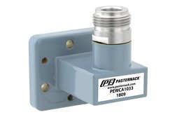 WR-90 CMR-90 Flange to Type N Female Waveguide to Coax Adapter, 8.2 GHz to 12.4 GHz, X Band, Aluminum, Paint - Cost-Effective Alternative
