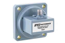 WR-102 UG-1493/U Square Cover Flange to SMA Female Waveguide to Coax Adapter Operating from 7 GHz to 10 GHz - Cost-Effective Alternative