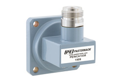 WR-102 UG-1493/U Square Cover Flange to N Female Waveguide to Coax Adapter Operating from 7 GHz to 11 GHz - Cost-Effective Alternative