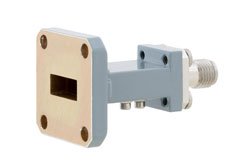 WR-42 UG-597/U Square Cover Flange to End Launch 2.92mm Female Waveguide to Coax Adapter Operating from 18 GHz to 26.5 GHz - Cost-Effective Alternative