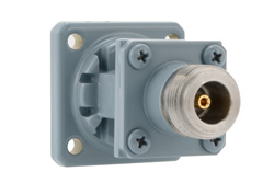 WR-62 UG-1665/U Square Cover Flange to End Launch Type N Female Waveguide to Coax Adapter, 12.4 GHz to 18 GHz, Ku Band, Aluminum, Paint - Cost-Effective Alternative