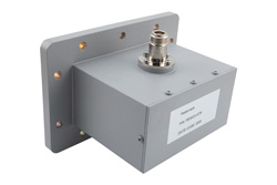 PEWCA1079.jpg WR-430 UDR22 Flange to N Female Waveguide to Coax Adapter Operating from 1.72 GHz to 2.61 GHz in Aluminum - Cost-Effective Alternative
