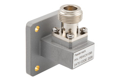 WR-75 UBR120 Flange to N Female Waveguide to Coax Adapter Operating from 9.84 GHz to 15 GHz in Brass - Cost-Effective Alternative