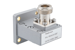 WR-62 UBR140 Flange to N Female Waveguide to Coax Adapter Operating from 11.9 GHz to 18 GHz in Brass - Cost-Effective Alternative
