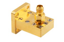 WR-34 UBR260 Flange to 2.92mm Female Waveguide to Coax Adapter Operating from 21.7 GHz to 33 GHz in Brass - Cost-Effective Alternative