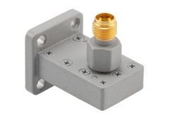 WR-28 UBR320 Flange to 2.92mm Female Waveguide to Coax Adapter Operating from 26.5 GHz to 40 GHz in Aluminum - Cost-Effective Alternative