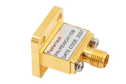 WR-28 UBR320 Flange to End Launch 2.92mm Female Waveguide to Coax Adapter Operating from 26.5 GHz to 40 GHz in Brass - Cost-Effective Alternative