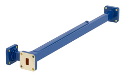 WR-34 Waveguide 10 dB Broadwall Coupler, UG-1530/U Square Cover Flange, E-Plane Coupled Port, 22 GHz to 33 GHz, Copper Alloy - Cost-Effective Alternative