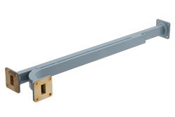 WR-62 Waveguide 10 dB Broadwall Coupler, UG-419/U Square Cover Flange, E-Plane Coupled Port, 12.4 GHz to 18 GHz, Copper Alloy - Cost-Effective Alternative