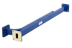 WR-62 Waveguide 20 dB Broadwall Coupler, UG-419/U Square Cover Flange, E-Plane Coupled Port, 12.4 GHz to 18 GHz, Copper Alloy - Cost-Effective Alternative