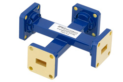 WR-34 Waveguide 30 dB Crossguide Coupler, UG-1530/U Square Cover Flange, 22 GHz to 33 GHz, Bronze - Cost-Effective Alternative