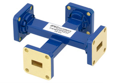 WR-34 Waveguide 40 dB Crossguide Coupler, UG-1530/U Square Cover Flange, 22 GHz to 33 GHz, Bronze - Cost-Effective Alternative