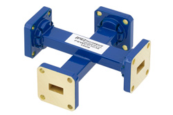 WR-34 Waveguide 50 dB Crossguide Coupler, UG-1530/U Square Cover Flange, 22 GHz to 33 GHz, Bronze - Cost-Effective Alternative