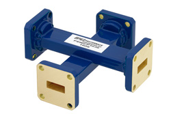 WR-42 Waveguide 20 dB Crossguide Coupler, UG-595/U Square Cover Flange, 18 GHz to 26.5 GHz, Bronze - Cost-Effective Alternative