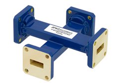 WR-42 Waveguide 30 dB Crossguide Coupler, UG-595/U Square Cover Flange, 18 GHz to 26.5 GHz, Bronze - Cost-Effective Alternative