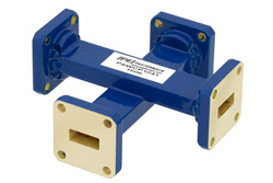 WR-42 Waveguide 40 dB Crossguide Coupler, UG-595/U Square Cover Flange, 18 GHz to 26.5 GHz, Bronze - Cost-Effective Alternative