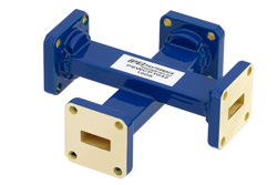 WR-42 Waveguide 50 dB Crossguide Coupler, UG-595/U Square Cover Flange, 18 GHz to 26.5 GHz, Bronze - Cost-Effective Alternative