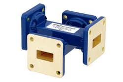 WR-62 Waveguide 20 dB Crossguide Coupler, UG-419/U Square Cover Flange, 12.4 GHz to 18 GHz, Bronze - Cost-Effective Alternative