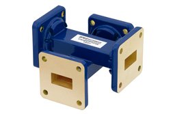 WR-62 Waveguide 30 dB Crossguide Coupler, UG-419/U Square Cover Flange, 12.4 GHz to 18 GHz, Bronze - Cost-Effective Alternative