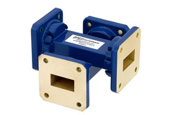 WR-75 Waveguide 20 dB Crossguide Coupler, Square Cover Flange, 10 GHz to 15 GHz, Bronze - Cost-Effective Alternative
