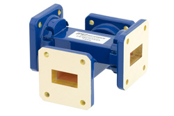 WR-75 Waveguide 40 dB Crossguide Coupler, Square Cover Flange, 10 GHz to 15 GHz, Bronze - Cost-Effective Alternative