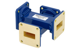 WR-90 Waveguide 20 dB Crossguide Coupler, UG-39/U Square Cover Flange, 8.2 GHz to 12.4 GHz, Bronze - Cost-Effective Alternative