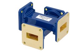 WR-90 Waveguide 30 dB Crossguide Coupler, UG-39/U Square Cover Flange, 8.2 GHz to 12.4 GHz, Bronze - Cost-Effective Alternative
