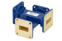 WR-90 Waveguide 40 dB Crossguide Coupler, UG-39/U Square Cover Flange, 8.2 GHz to 12.4 GHz, Bronze - Cost-Effective Alternative