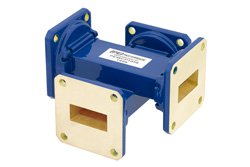 WR-90 Waveguide 50 dB Crossguide Coupler, UG-39/U Square Cover Flange, 8.2 GHz to 12.4 GHz, Bronze - Cost-Effective Alternative