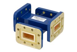 WR-90 Waveguide 20 dB Crossguide Coupler, CPR-90G Flange, 8.2 GHz to 12.4 GHz, Bronze - Cost-Effective Alternative