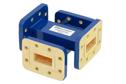 WR-90 Waveguide 30 dB Crossguide Coupler, CPR-90G Flange, 8.2 GHz to 12.4 GHz, Bronze - Cost-Effective Alternative