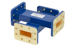 WR-137 Waveguide 50 dB Crossguide Coupler, CPR-137G Flange, 5.85 GHz to 8.2 GHz, Bronze - Cost-Effective Alternative