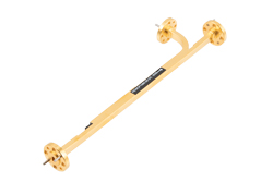 WR-15 Waveguide 20 dB Broadwall Coupler, UG-385/U Round Cover Flange, E-Plane Coupled Port, 50 GHz to 75 GHz, Brass Copper - Cost-Effective Alternative
