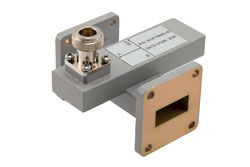 WR-90 Waveguide 30 dB Crossguide Coupler, UG Cover Flange, N Female Coupled Port, 8.2 GHz to 12.5 GHz, Aluminum - Cost-Effective Alternative