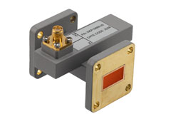 WR-62 Waveguide 20 dB Crossguide Coupler, UG Cover Flange, SMA Female Coupled Port, 13.75 GHz to 14.5 GHz, Brass - Cost-Effective Alternative