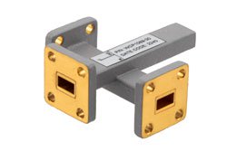 WR-28 Waveguide 30 dB Crossguide Coupler, UG Cover Flange, UG Cover Flange Coupled, 26.5 GHz to 40 GHz, Brass - Cost-Effective Alternative