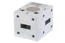 WR-42 Waveguide Circulator, 18 GHz to 26.5 GHz, 18 dB min Isolation, Cover Flange, Aluminum - Cost-Effective Alternative