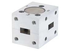 WR-28 Waveguide Circulator, 26.5 GHz to 40 GHz, 12 dB Min. Isolation, Cover Flange, Aluminum - Cost-Effective Alternative