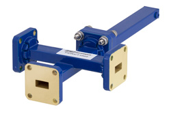 WR-34 Waveguide 40 dB Crossguide Coupler, 3 Port UG-1530/U Square Cover Flange, 22 GHz to 33 GHz, Bronze - Cost-Effective Alternative